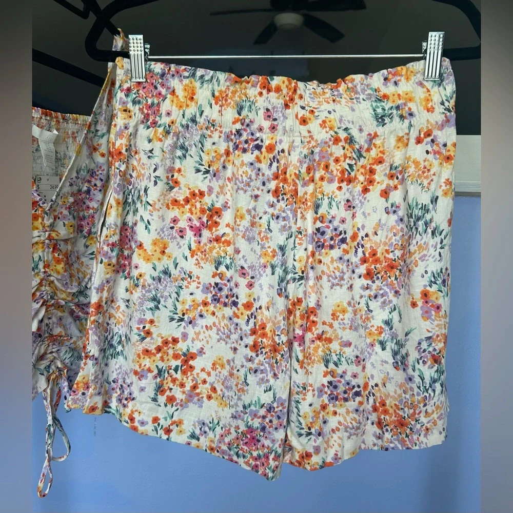 NWT H&M Matching Floral Shorts & Top Set